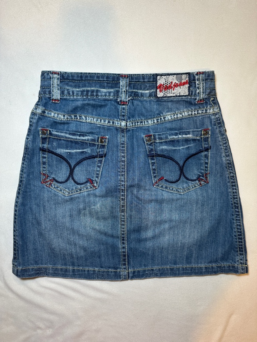 Vintage Y2K Varsden Blue Denim Mini Skirt Size Small